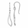 Sterling Silver Rhodium-plated Polished CZ Dangle Earrings