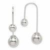 Sterling Silver Polished Front and Back Dangle Earrings