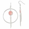Sterling Silver Polished Dyed Agate Fancy Dangle Earrings