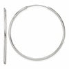 Sterling Silver Diamond-cut 1.5x40mm Endless Tube Hoop Earrings
