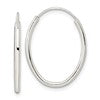 Sterling Silver Polished Endless Oval Hoop Earrings