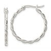 Sterling Silver Polished Twisted Hoop Earrings