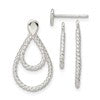 Sterling Silver w/2 Teardrop Jackets Button Post Earrings