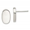 Sterling Silver Polished Oval Post Earrings