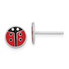 Sterling Silver RH-plated Enameled Ladybug Children's Post Earrings