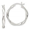 Sterling Silver Polished Twisted Hoop Earrings