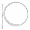 Sterling Silver Rhodium-plated Brushed/Textured Threader Hoop Earrings