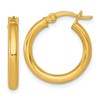 Sterling Silver Gold-tone Polished 2.5mm x 18mm Round Tube Hoop Earrings
