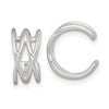 Sterling Silver Polished Double Criss Cross Pair of Ear Cuffs