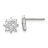 Sterling Silver Polished CZ Star Post Earrings
