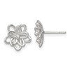 Sterling Silver Polished Flower Post Earrings