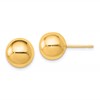 Sterling Silver Gold-tone Polished 10mm Ball Earrings