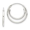 Sterling Silver Double Endless Hoop Earrings