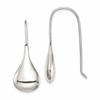 Sterling Silver Tear Drop Shaped Drop Wire Earrings