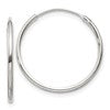 Sterling Silver 1.3mm Hoop Earrings