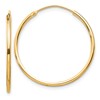 Sterling Silver Flash Gold-plated 1.3mm Endless Hoop Earrings