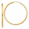 Sterling Silver Flash Gold-plated 2mm Endless Hoop Earrings