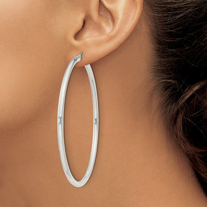 Sterling Silver 3mm Round Hoop Earrings