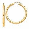 Sterling Silver Flash Gold-plated 4mm Round Hoop Earrings