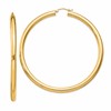 Sterling Silver Flash Gold-plated 4mm Round Hoop Earrings