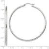 Sterling Silver 2mm Diamond Cut Hoop Earrings
