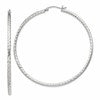 Sterling Silver 2mm Diamond Cut Hoop Earrings