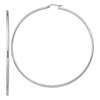 Sterling Silver Rhodium-plated 2mm Diamond Cut Hoop Earrings