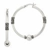 Sterling Silver Antiqued Hoop Earrings