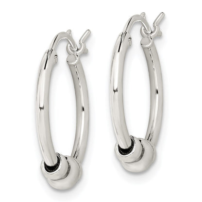 Sterling Silver Antiqued Hoop Earrings
