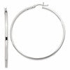 Sterling Silver 2.5x50mm Polished Hoop Earrings