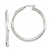Sterling Silver Polished 3x40mm Knife Edge Round Hoop Earrings