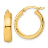 Sterling Silver Gold-tone Polished Hoop Earrings