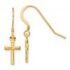 Affordable Expressions Sterling Silver Gold-tone Polished 'X' Cross Dangle Earrings