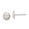 Sterling Silver Basketball Mini Earrings