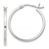 Sterling Silver 1.5x25mm Hoop Earrings