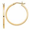 Sterling Silver Flash Gold-plated 1.5x30mm Hoop Earrings
