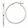 Sterling Silver 1.5x30mm Hoop Earrings