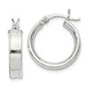 Sterling Silver 4x16mm Hoop Earrings