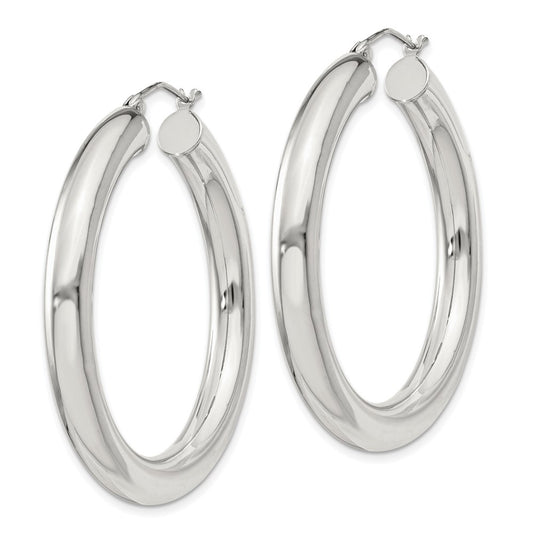 Sterling Silver 5mm Round Hoop Earrings