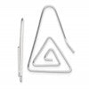 Sterling Silver Rhodium-plated Hook Triangle Earrings