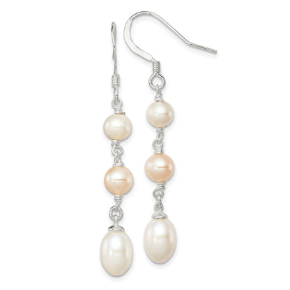 "Pearl, Natural Stone and Shell Earrings"