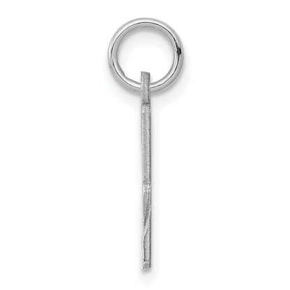 Sterling Silver/Rhodium-plated Elongated Polished Number 3 Charm