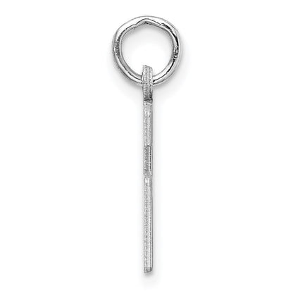 Sterling Silver/Rhodium-plated Elongated Number 26 Charm