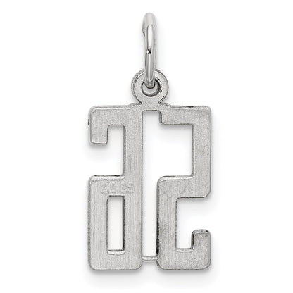 Sterling Silver/Rhodium-plated Elongated Number 56 Charm
