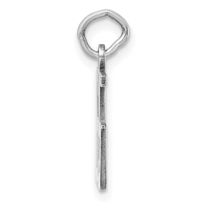 Sterling Silver/Rhodium-plated Elongated Number 65 Charm
