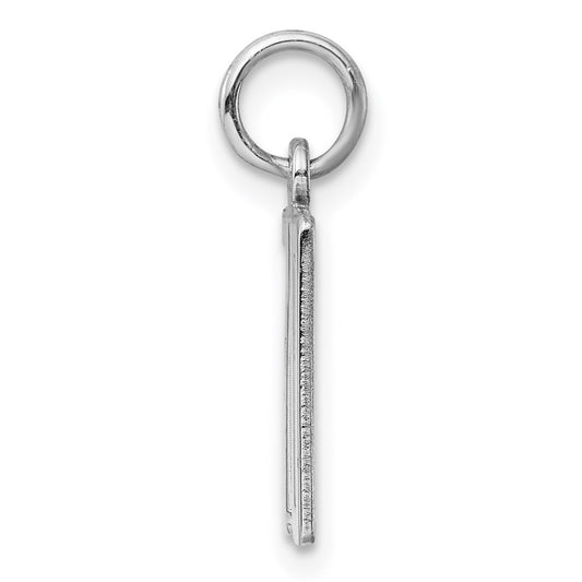 Sterling Silver/Rhodium-plated Elongated Number 70 Charm