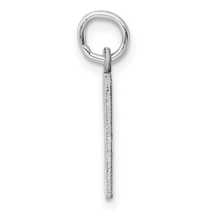 Sterling Silver/Rhodium-plated Elongated Number 93 Charm