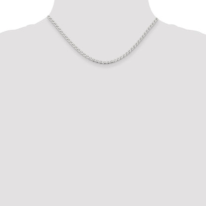 Sterling Silver 3.15mm D/C Flat Anchor Curb Chain