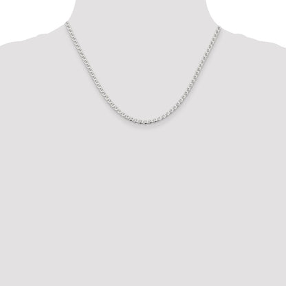 Sterling Silver 3.15mm D/C Flat Anchor Curb Chain