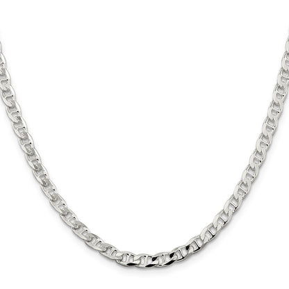 Sterling Silver 4.65mm D/C Flat Anchor Curb Chain